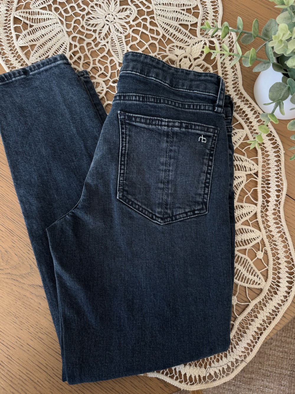 Rag & Bone Dre mid Rise Skinny Jeans Women’s Size 25 Dark Wash Stretch Denim
